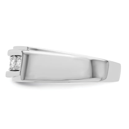 Sterlingsilber Rhodiniert Herren Poliert Diamant Ring