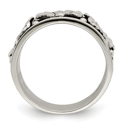 Silber/14K Bicolor Sterlingsilber Antikisiert mit 14K Gold Centers Gänseblümchen Ring