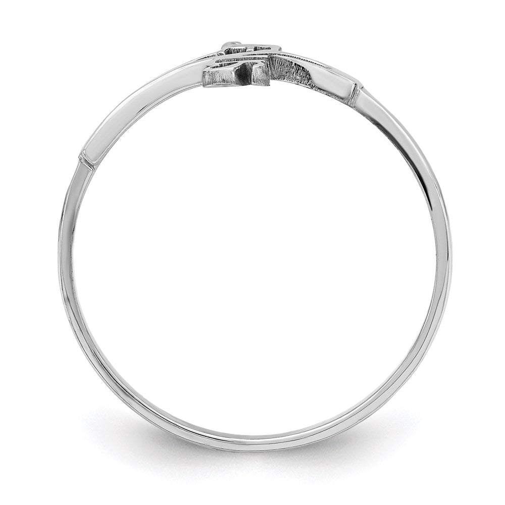 Sterlingsilber Rhodiniert Jesus Kreuz Ring