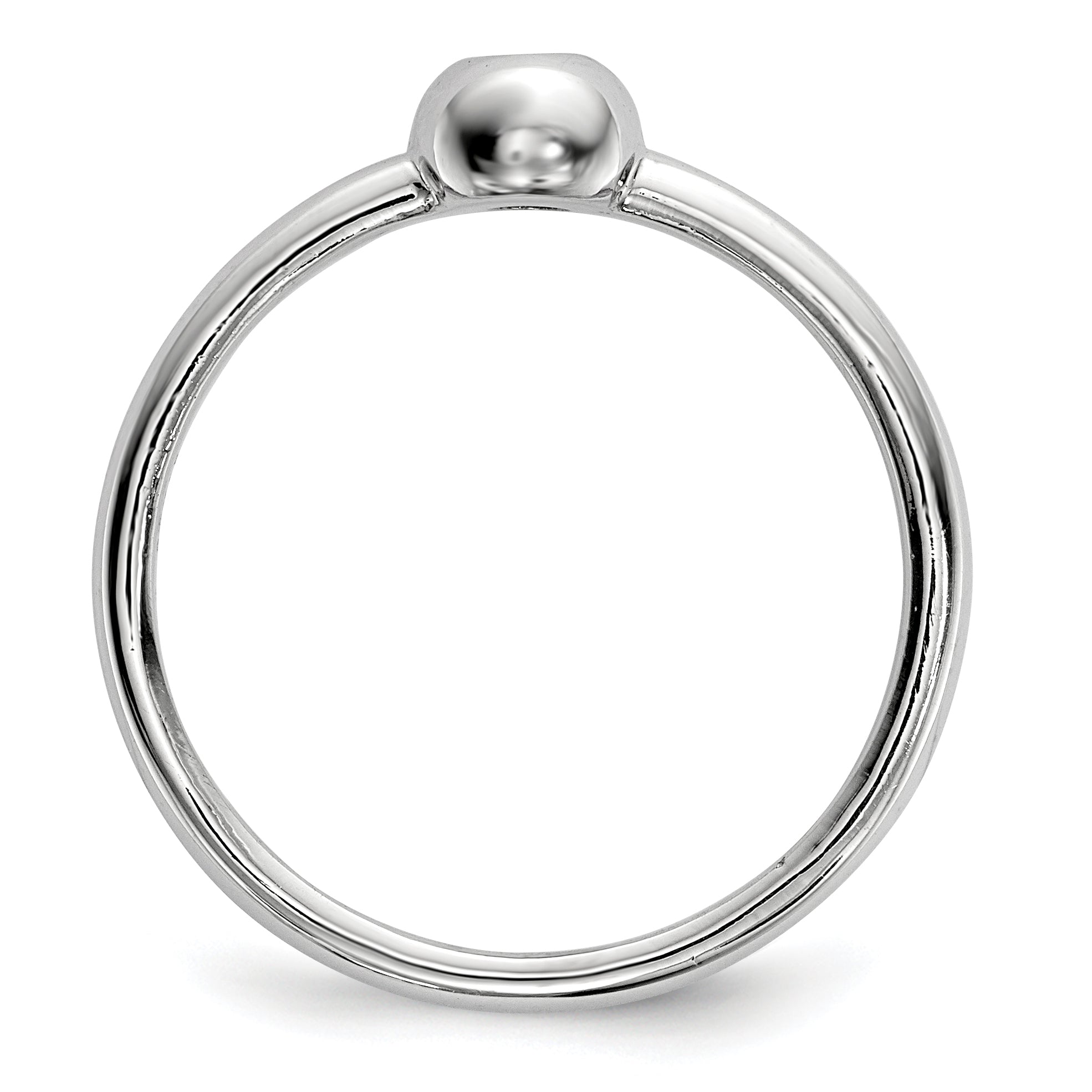 Sterlingsilber Rhodiniert Poliert Zirkonia Ring