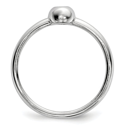 Sterlingsilber Rhodiniert Poliert Zirkonia Ring