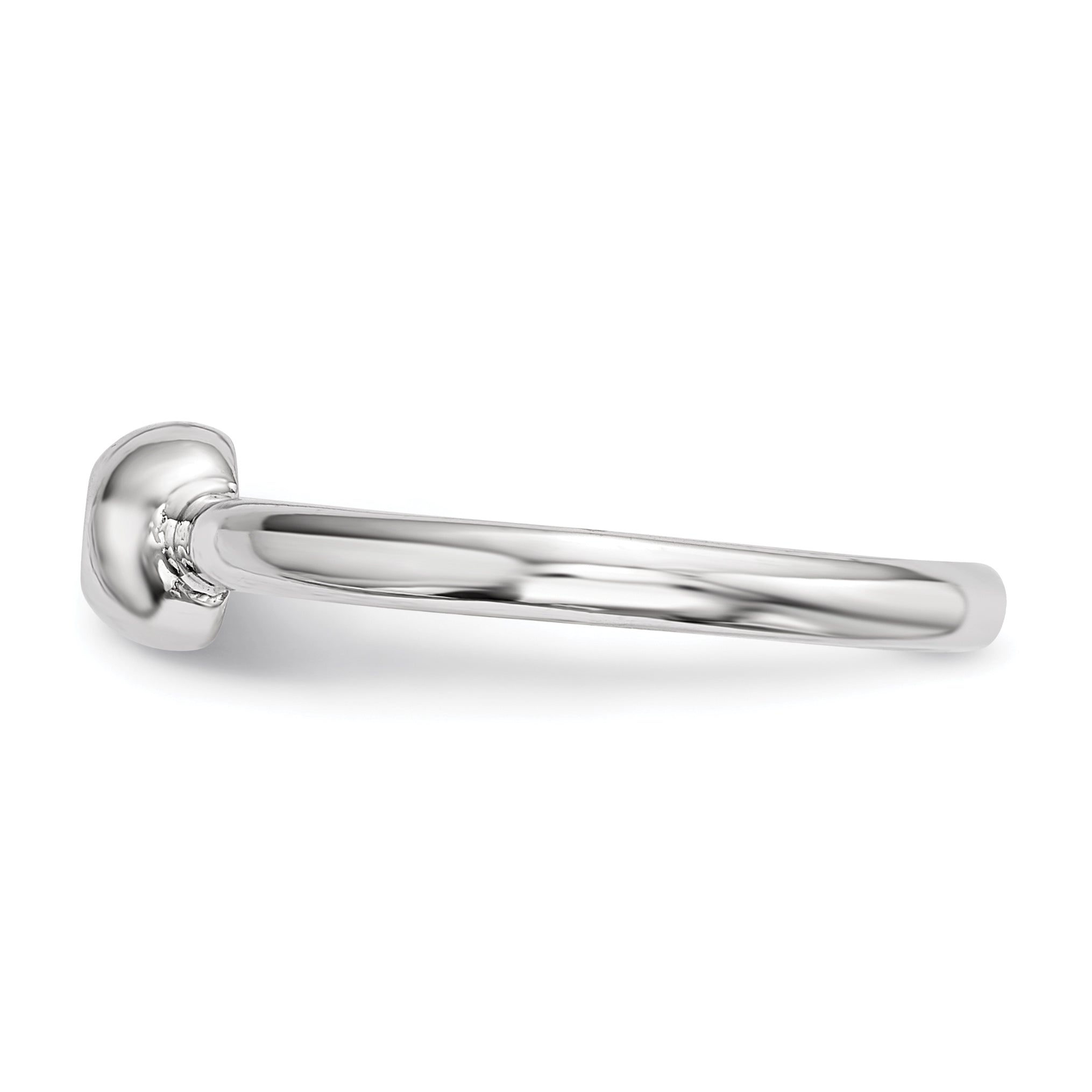 Sterlingsilber Rhodiniert Poliert Zirkonia Ring