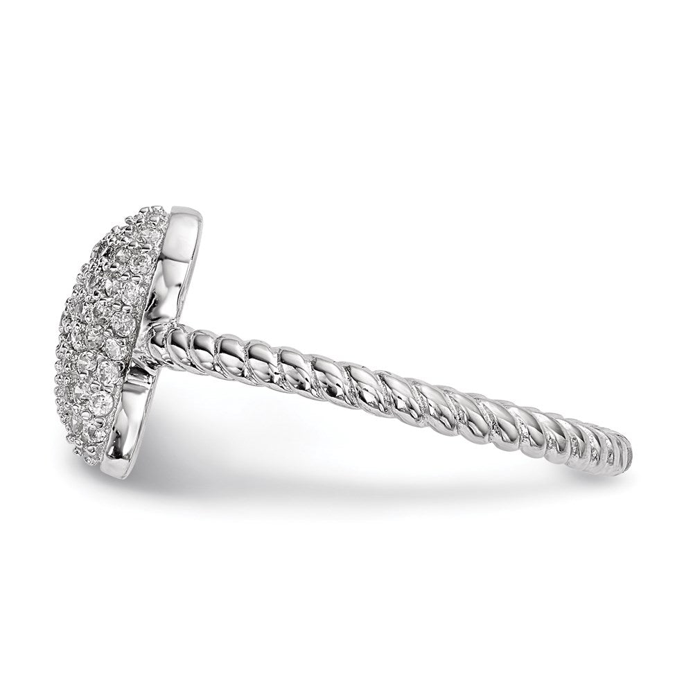 Sterlingsilber Rhodiniert Zirkonia Schmetterling Ring