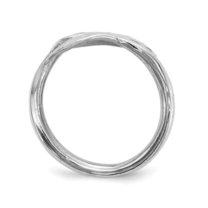 Sterlingsilber Rhodiniert Blatt Ring