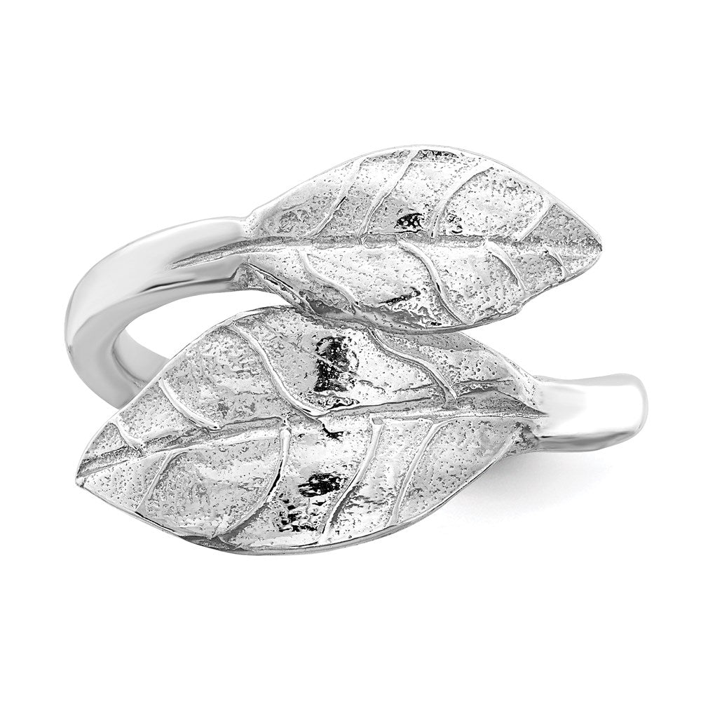 Sterlingsilber Rhodiniert Blatt Ring