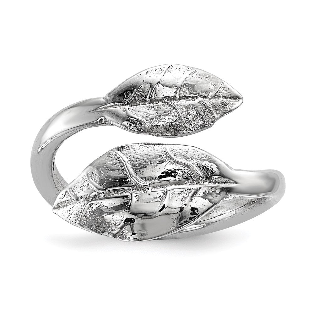 Sterlingsilber Rhodiniert Blatt Ring