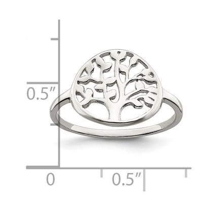 Sterlingsilber Poliert Baum Ring