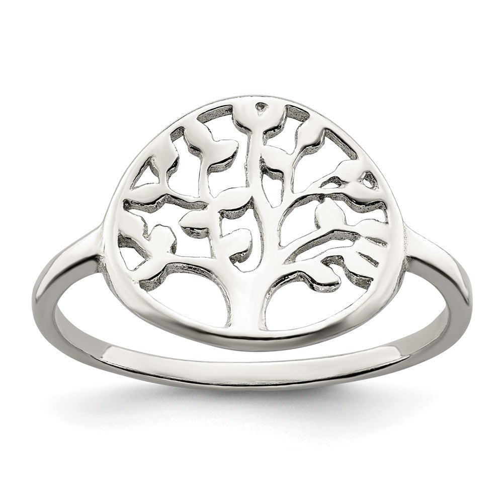 Sterlingsilber Poliert Baum Ring