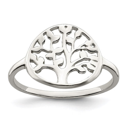 Sterlingsilber Poliert Baum Ring