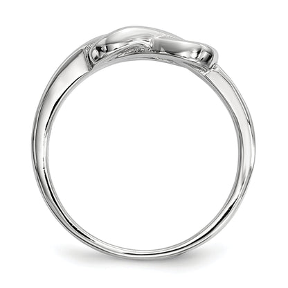 Sterlingsilber Rhodiniert Knoten Ring