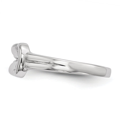Sterlingsilber Rhodiniert Knoten Ring