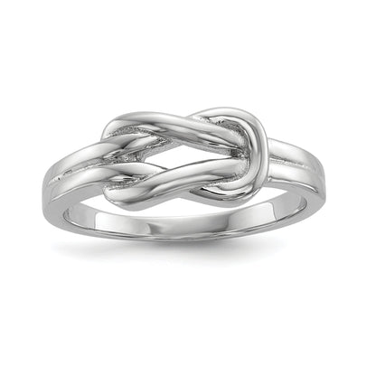 Sterlingsilber Rhodiniert Knoten Ring