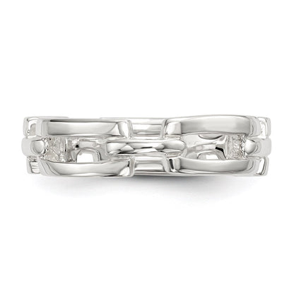 Sterlingsilber Poliert Fantasieglieder Ring