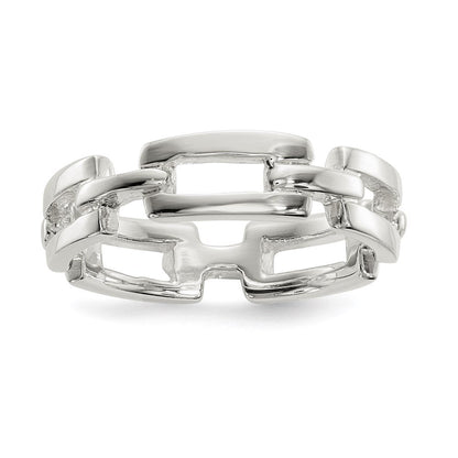 Sterlingsilber Poliert Fantasieglieder Ring