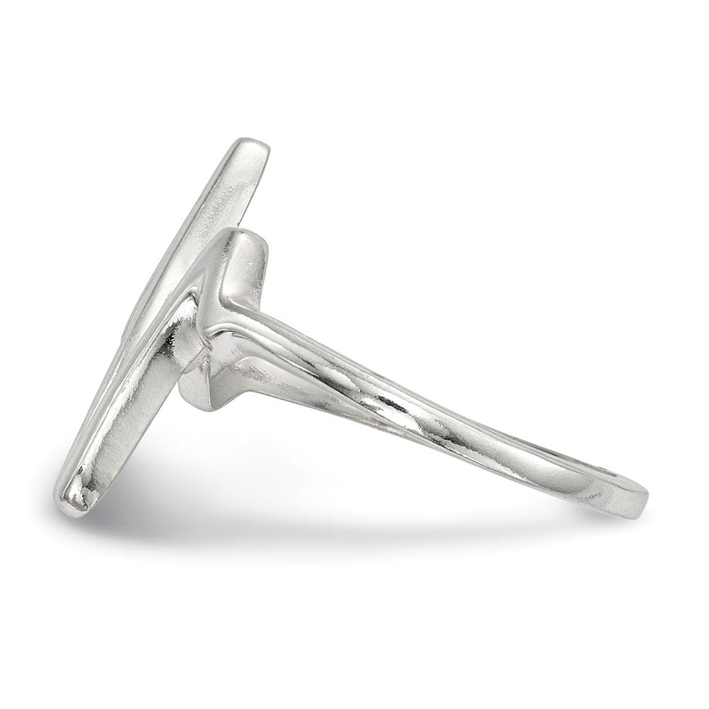 Sterlingsilber Poliert Fantasie Heartbeat Ring