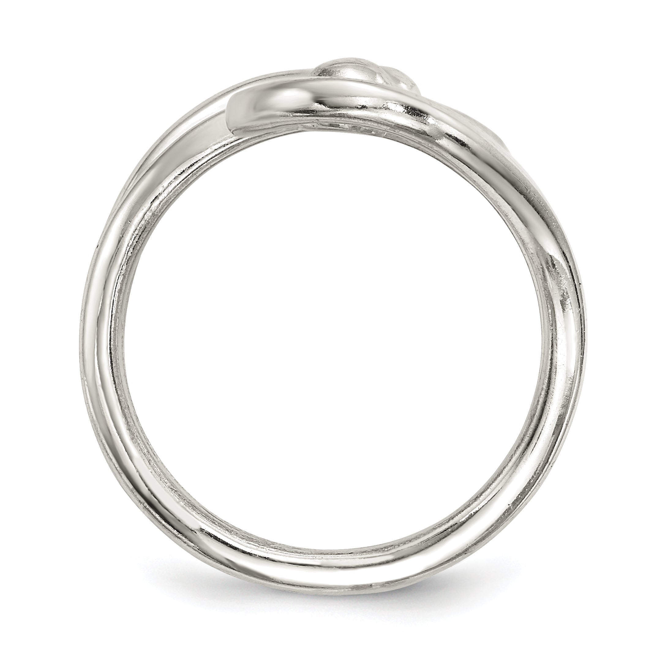 Sterlingsilber Poliert Fantasie Wirbel Ring
