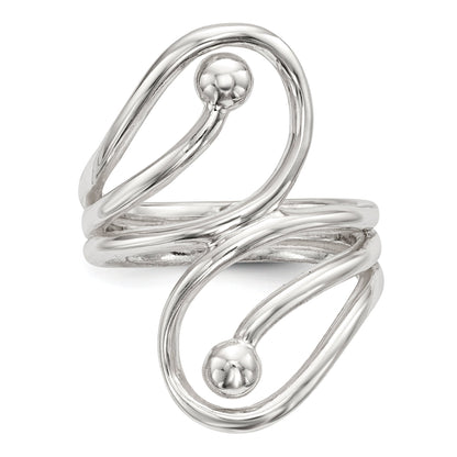 Sterlingsilber Poliert Fantasie Wirbel Ring