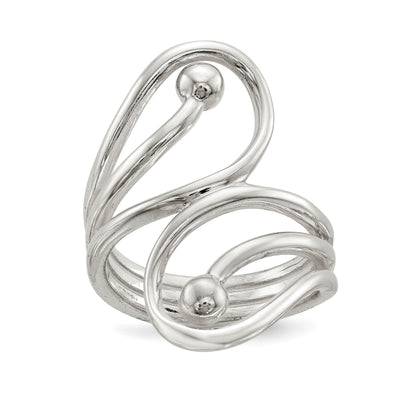 Sterlingsilber Poliert Fantasie Wirbel Ring