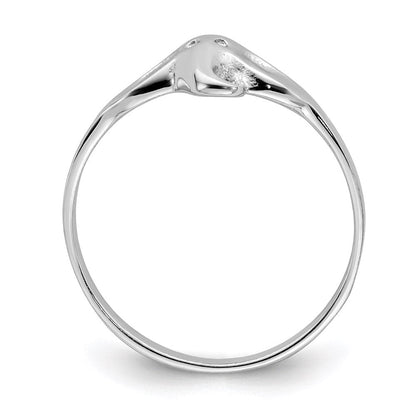 Sterlingsilber Rhodiniert Poliert Elefant Ring