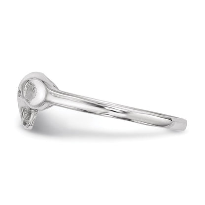 Sterlingsilber Rhodiniert Poliert Elefant Ring