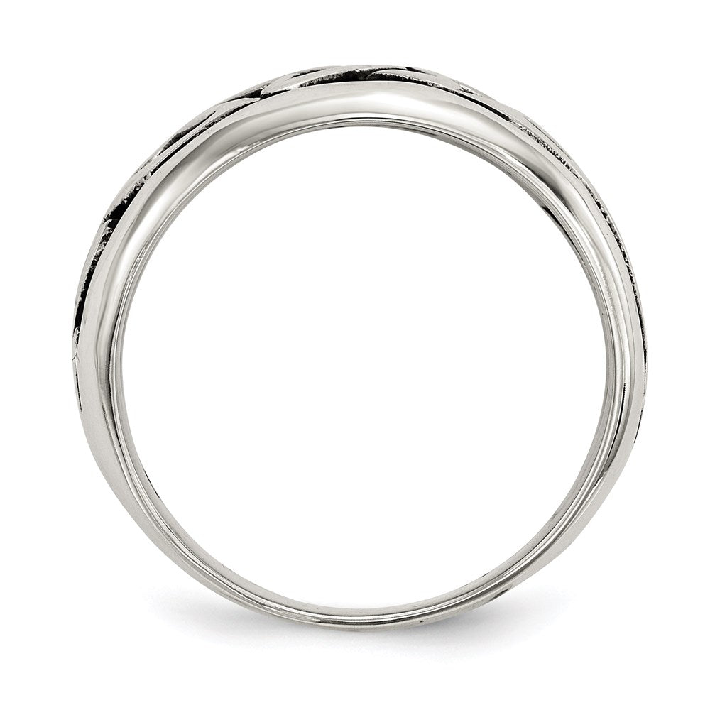Sterlingsilber Oxidiert Stern Ring (size 7 Nur)