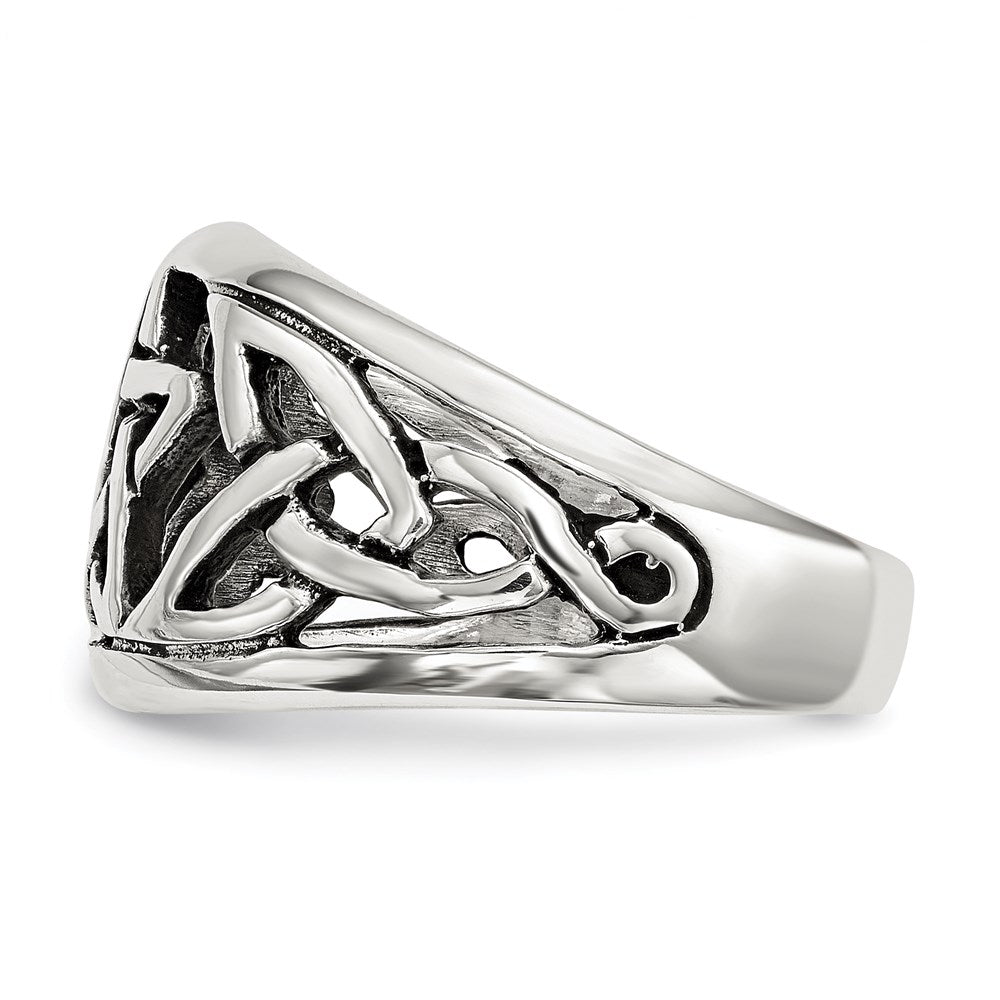 Sterlingsilber Oxidiert Stern Ring (size 7 Nur)