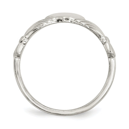 Sterlingsilber Poliert Zirkonia Claddagh Ring