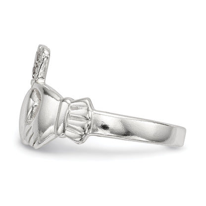 Sterlingsilber Poliert Zirkonia Claddagh Ring
