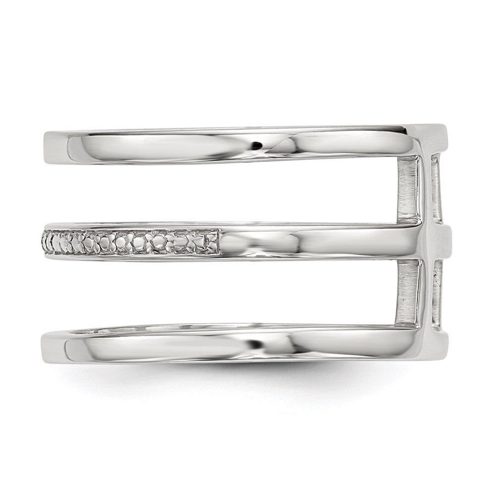 Sterlingsilber Diamant Akzente Ring (size 7 Nur)