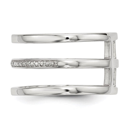 Sterlingsilber Diamant Akzente Ring (size 7 Nur)