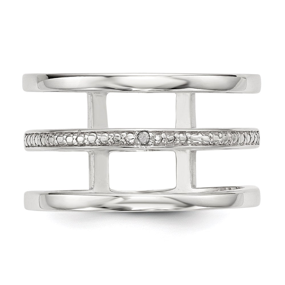 Sterlingsilber Diamant Akzente Ring (size 7 Nur)