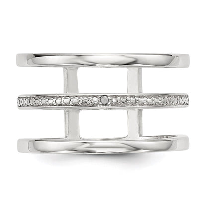 Sterlingsilber Diamant Akzente Ring (size 7 Nur)