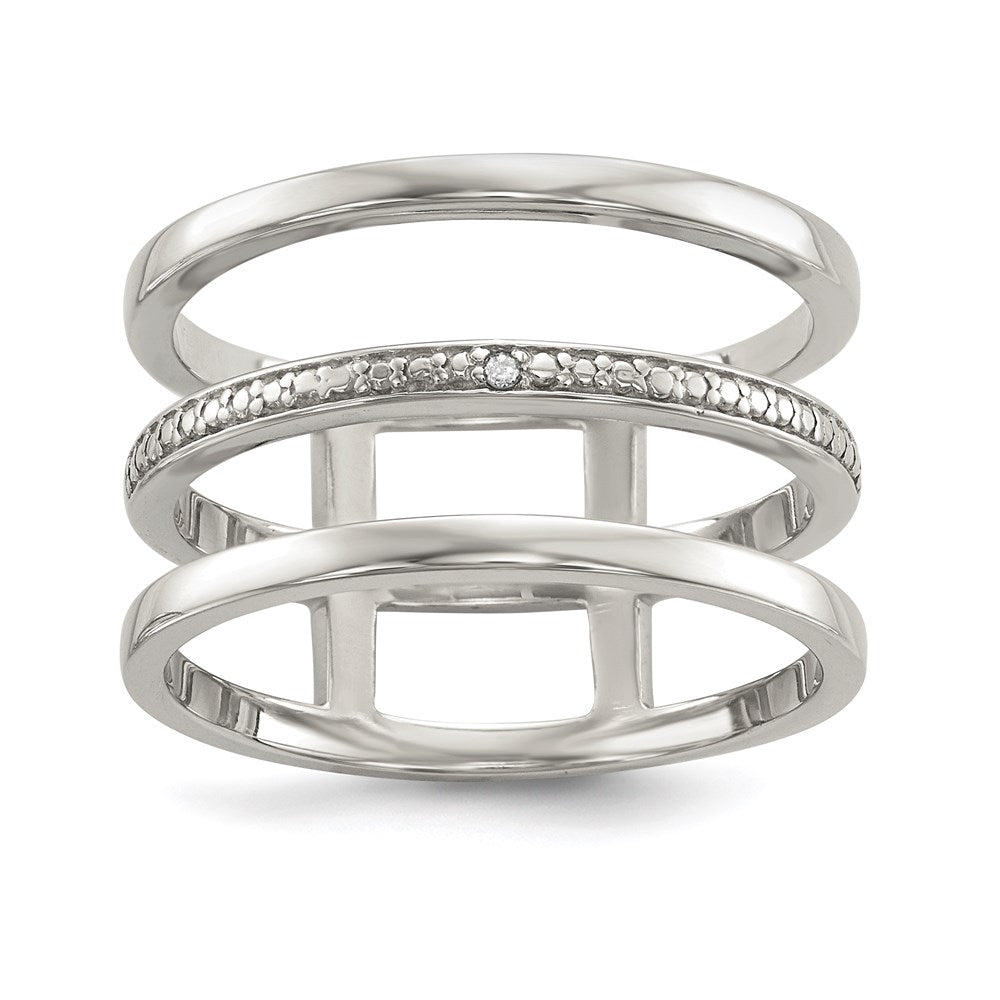 Sterlingsilber Diamant Akzente Ring (size 7 Nur)