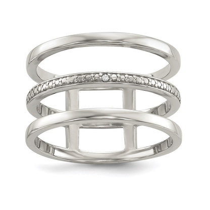 Sterlingsilber Diamant Akzente Ring (size 7 Nur)