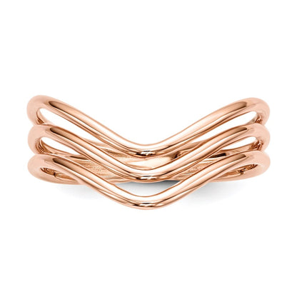 Sterlingsilber Roséfarben 3 Ring