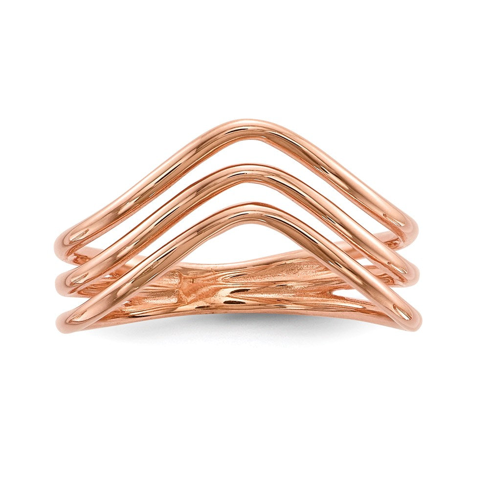 Sterlingsilber Roséfarben 3 Ring