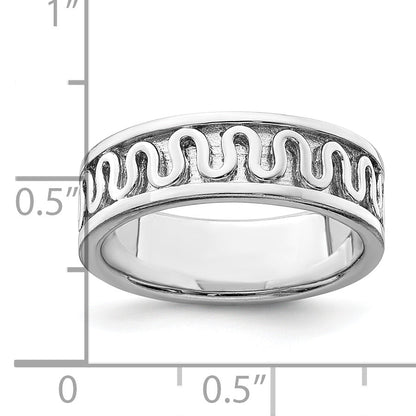 Sterlingsilber Rhodiniert Poliert Fantasie Schleife Ring