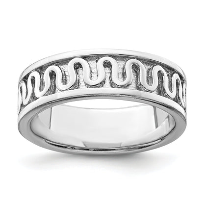 Sterlingsilber Rhodiniert Poliert Fantasie Schleife Ring