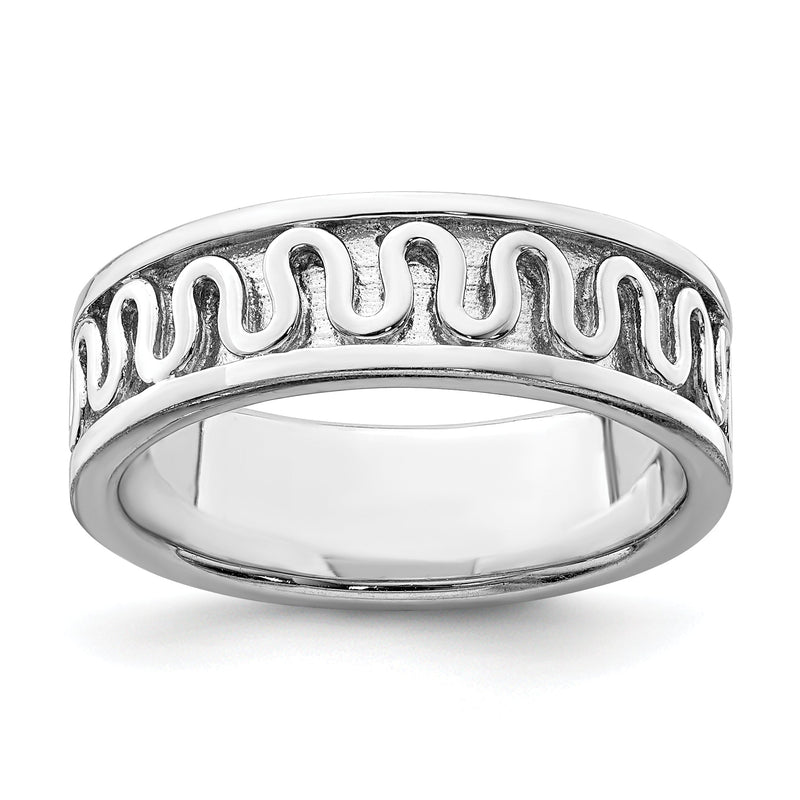 Sterlingsilber Rhodiniert Poliert Fantasie Schleife Ring