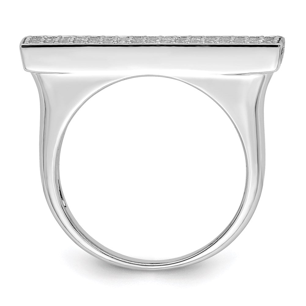 Sterlingsilber Rhodiniert Zirkonia Ring