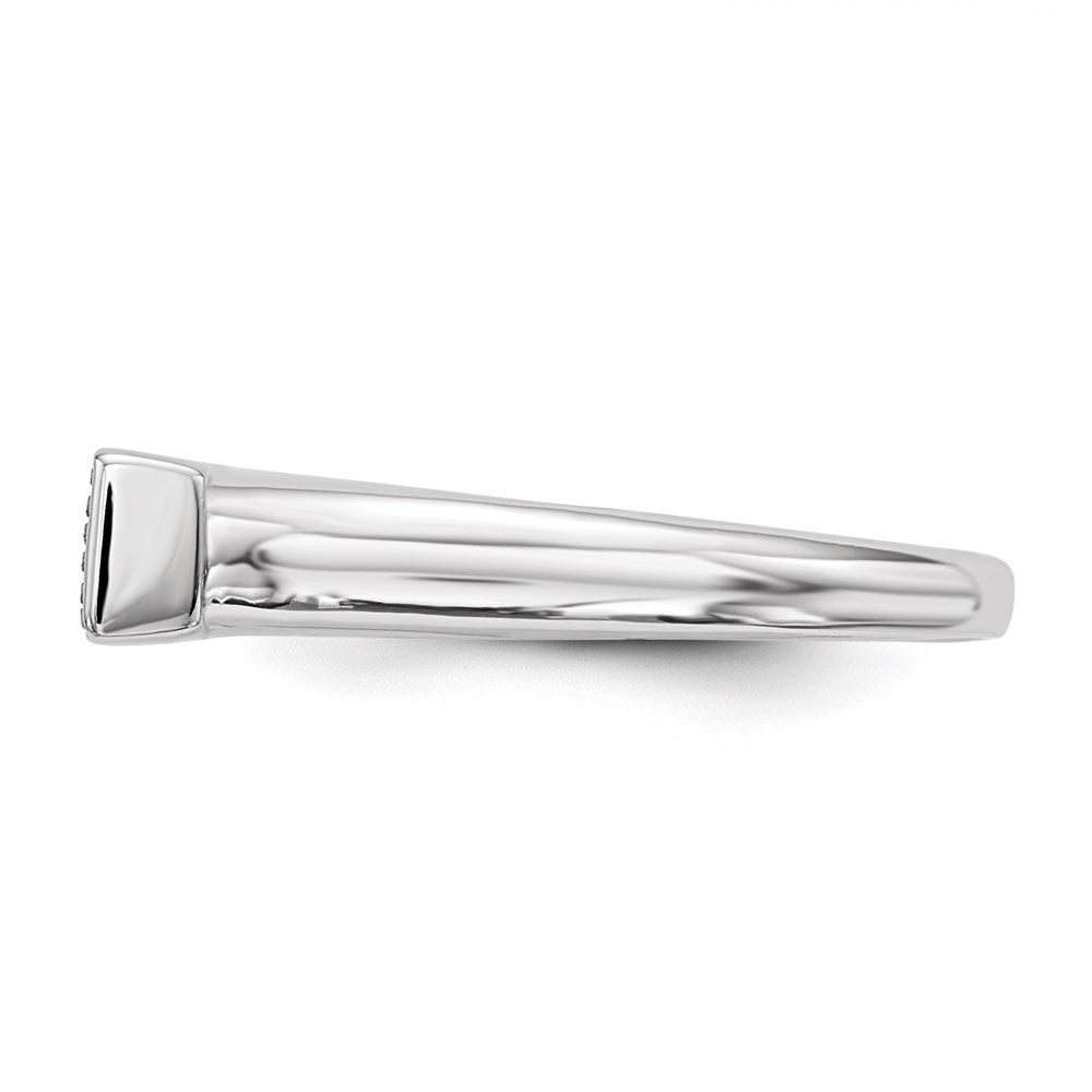 Sterlingsilber Rhodiniert Zirkonia Ring