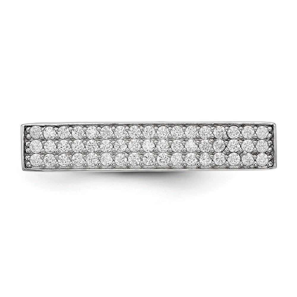Sterlingsilber Rhodiniert Zirkonia Ring