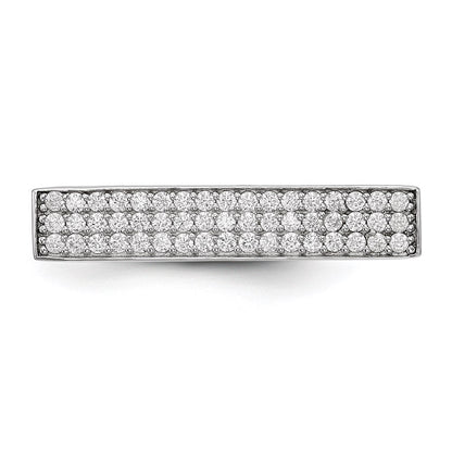 Sterlingsilber Rhodiniert Zirkonia Ring