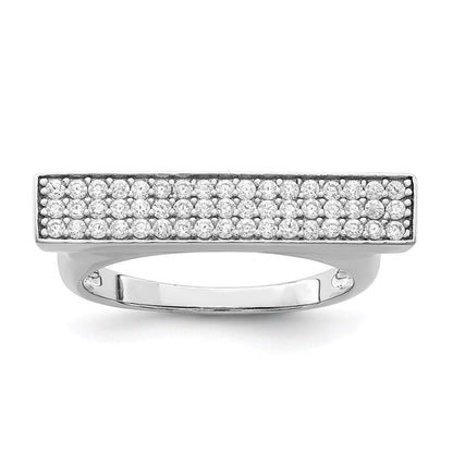 Sterlingsilber Rhodiniert Zirkonia Ring