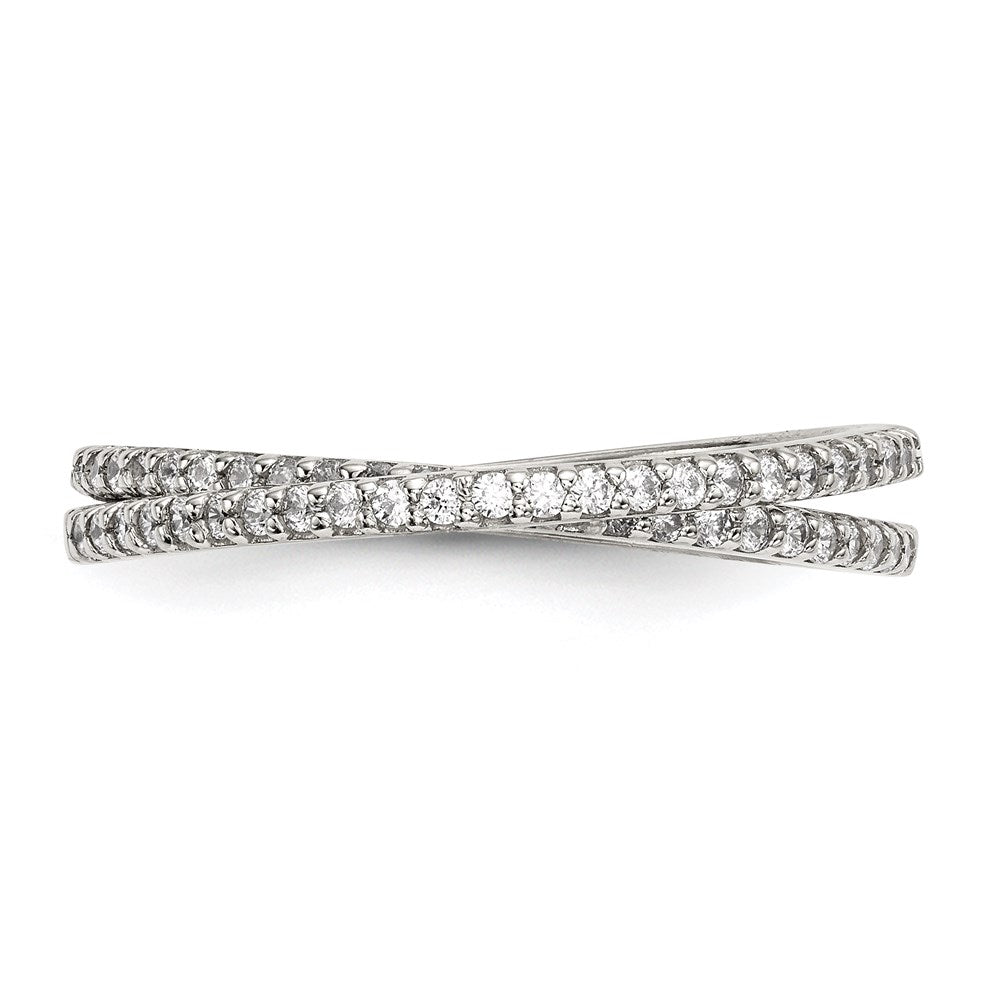Sterlingsilber Zirkonia Intertwined Rings
