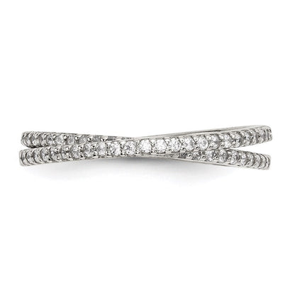 Sterlingsilber Zirkonia Intertwined Rings
