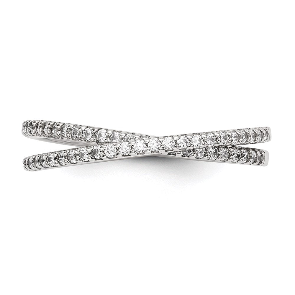 Sterlingsilber Zirkonia Intertwined Rings
