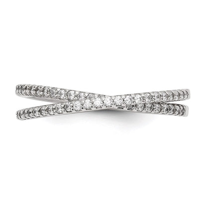 Sterlingsilber Zirkonia Intertwined Rings
