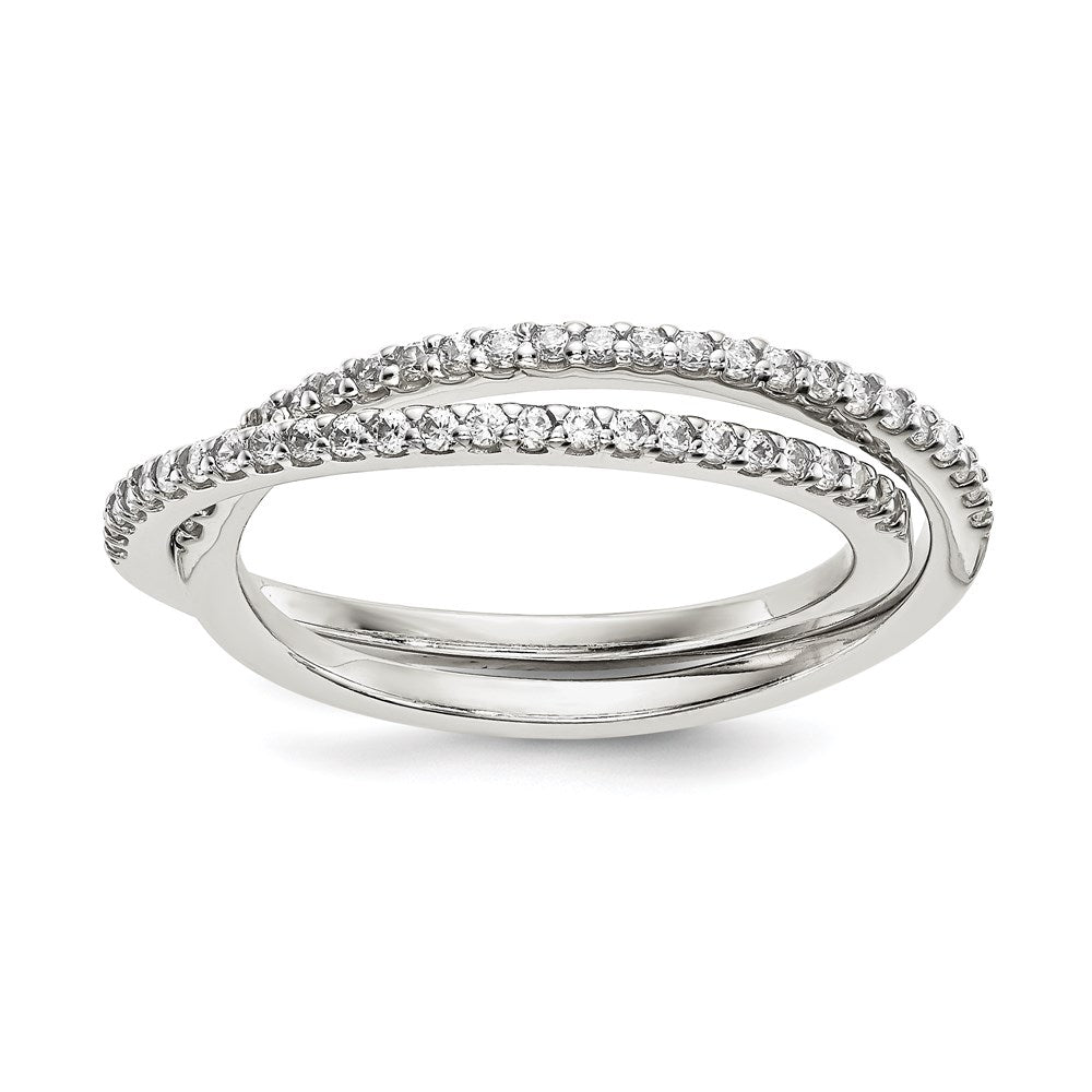 Sterlingsilber Zirkonia Intertwined Rings