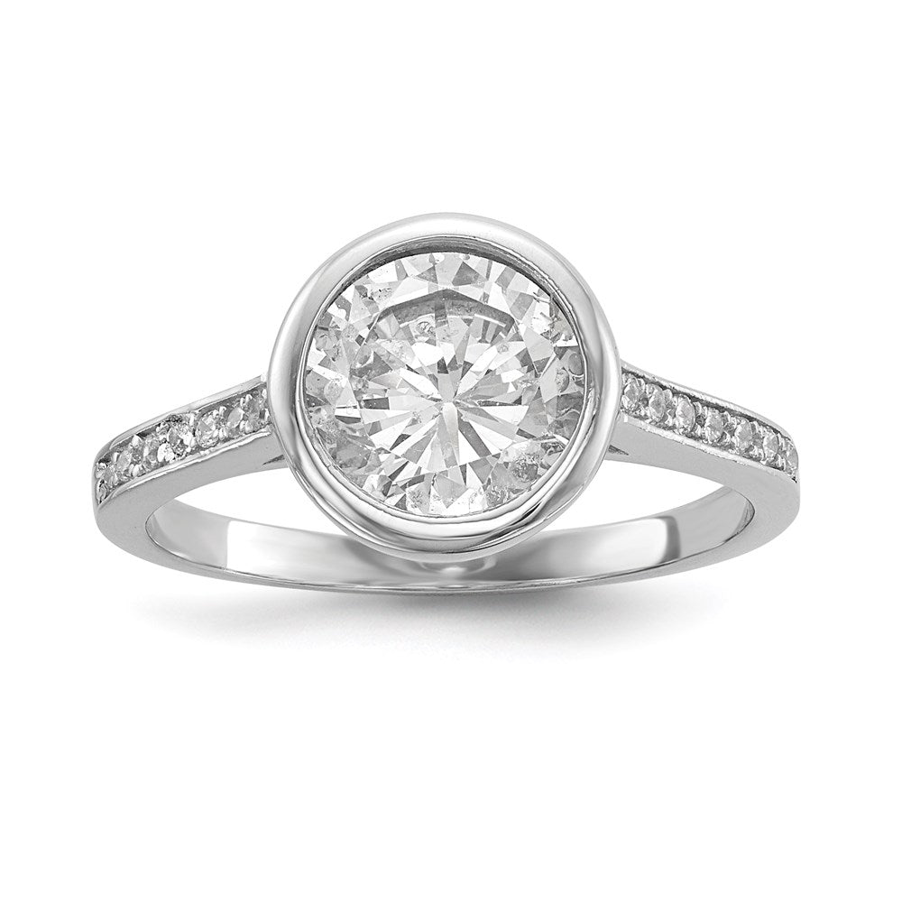 Sterlingsilber Rhodiniert Zirkonia 3 Ring Set